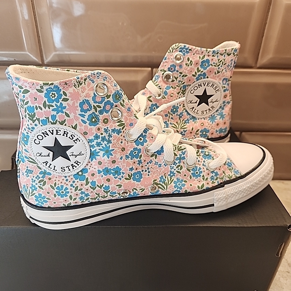 Converse Floral High-Top Sneakers